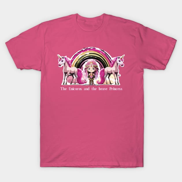 The Unicorn and the brave Princess T-Shirt by Aldison Ymeraj